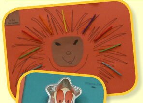 preschool craft of porcupine